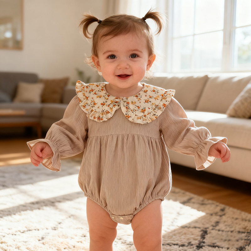 Primavera Vintage Neonato Neon - Newborn Baby Girl Romper Floral recensione e prezzo