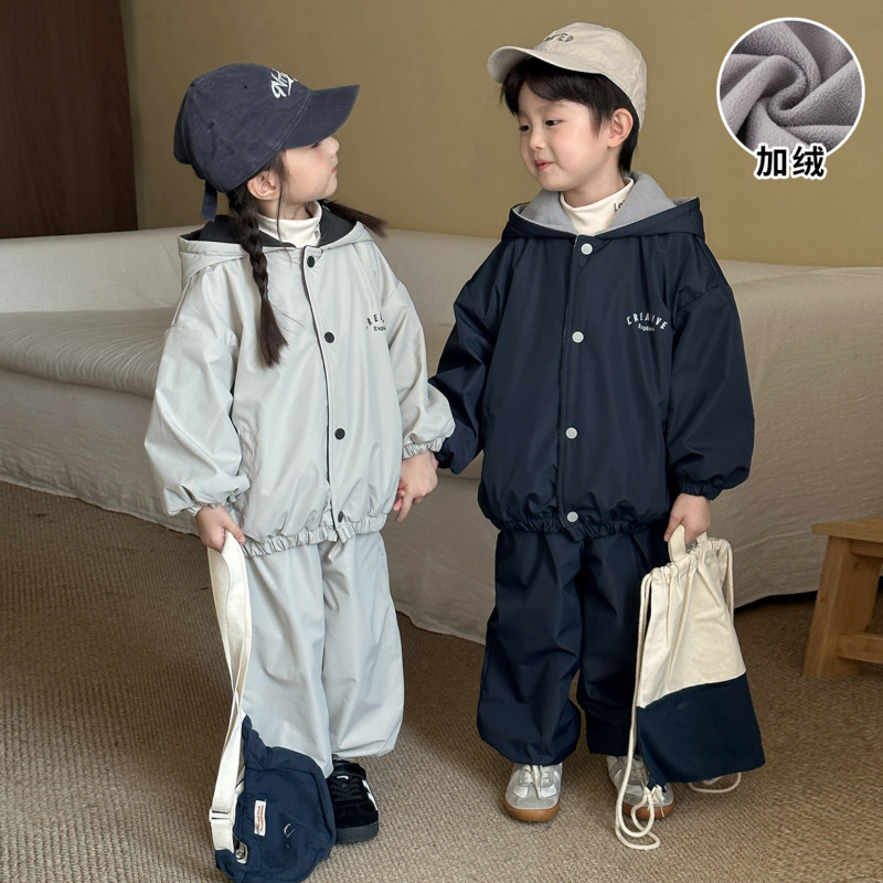 Set 2 Pezzi con Cappuccio per  - Toddler Boy Winter Fleece Jacket recensione e prezzo